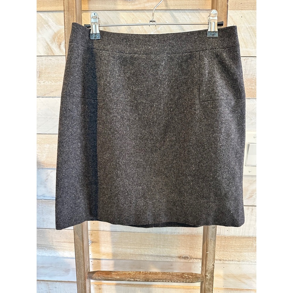 J.Crew Charcoal Gray Wool Blend A-Line Mini Skirt Size 2